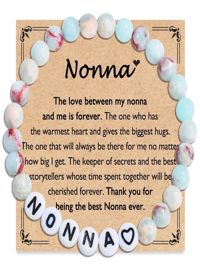 FIEEFX Nonna Gifts, Nonna Bracelet, Mother's Day Valentines Christmas Birthday Gifts for Grandma, Stocking Stuffers for Women Adults - Image 1